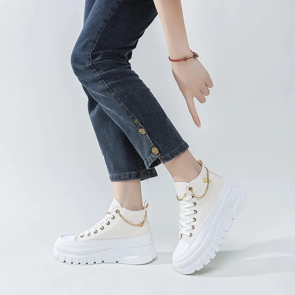 Chain High Top Platform Sneakers