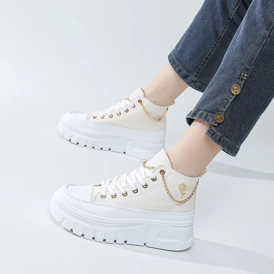 Chain High Top Platform Sneakers