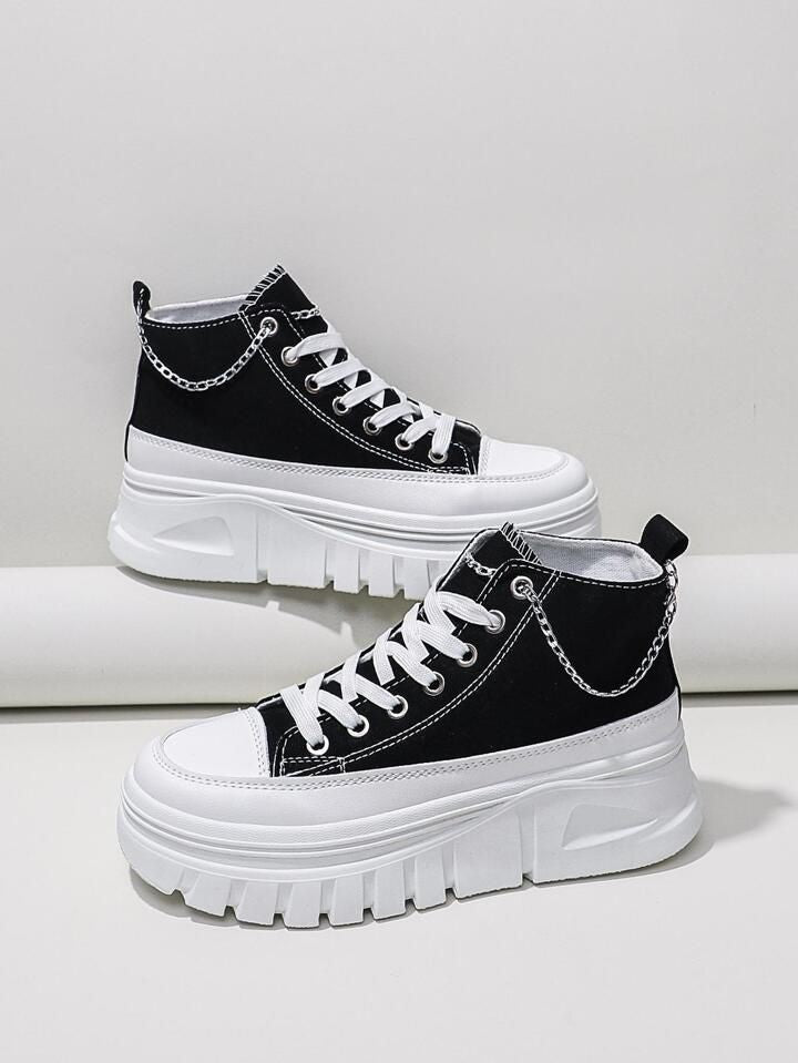 Chain High Top Platform Sneakers