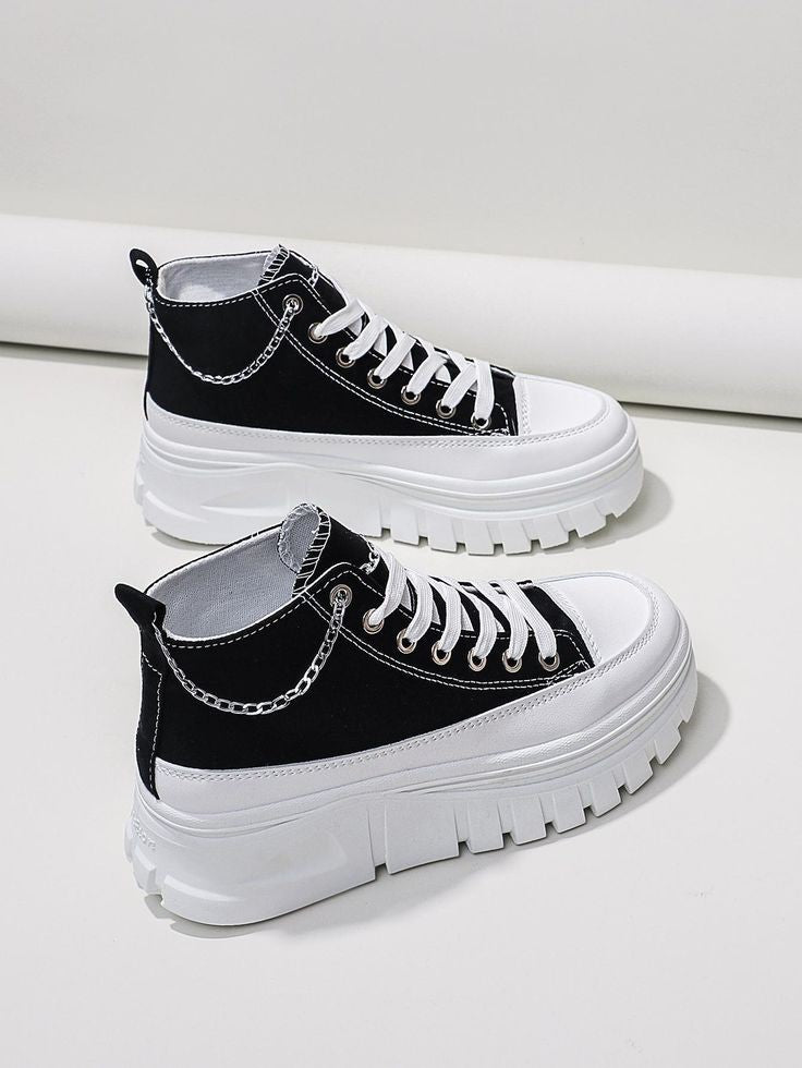 Chain High Top Platform Sneakers