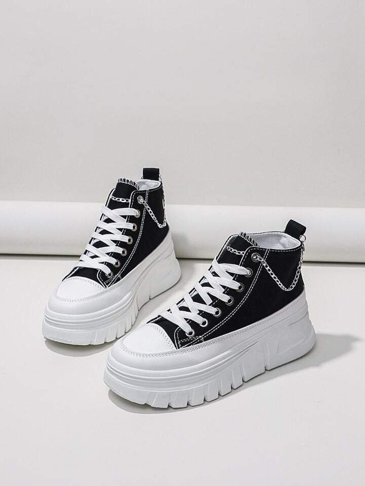 Chain High Top Platform Sneakers