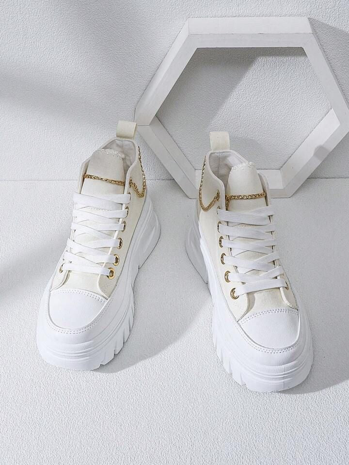 Chain High Top Platform Sneakers