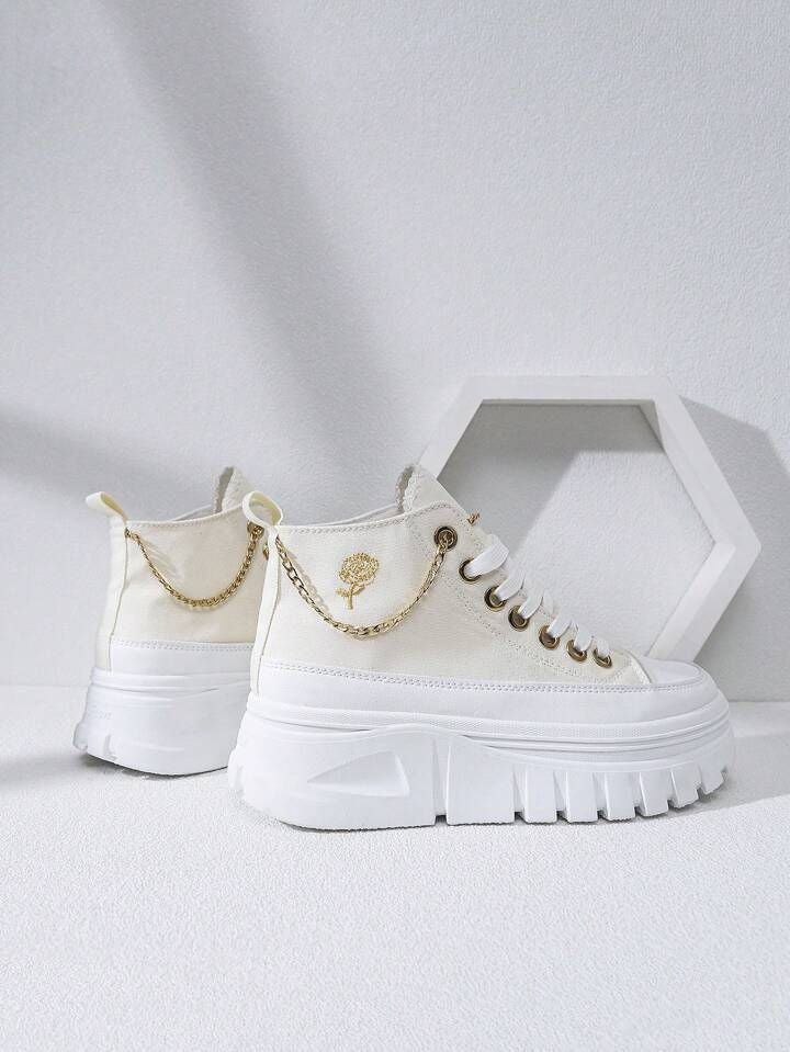 Chain High Top Platform Sneakers