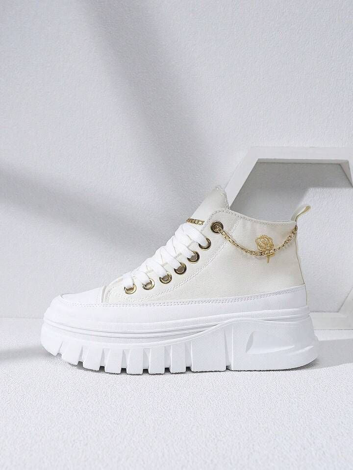 Chain High Top Platform Sneakers