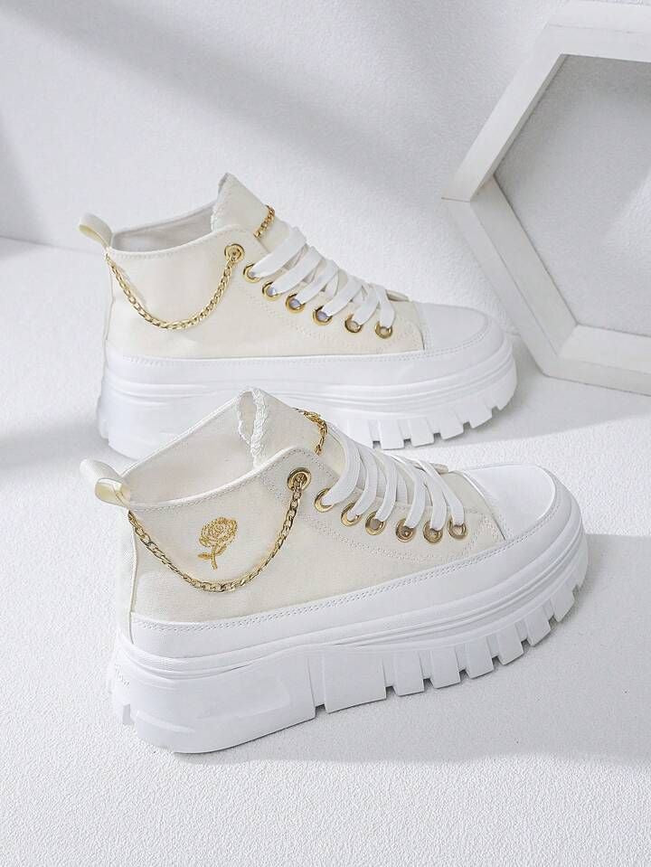 Chain High Top Platform Sneakers