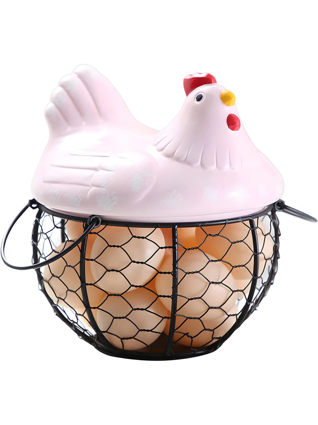 Chicken Ceramic Lid Egg Basket