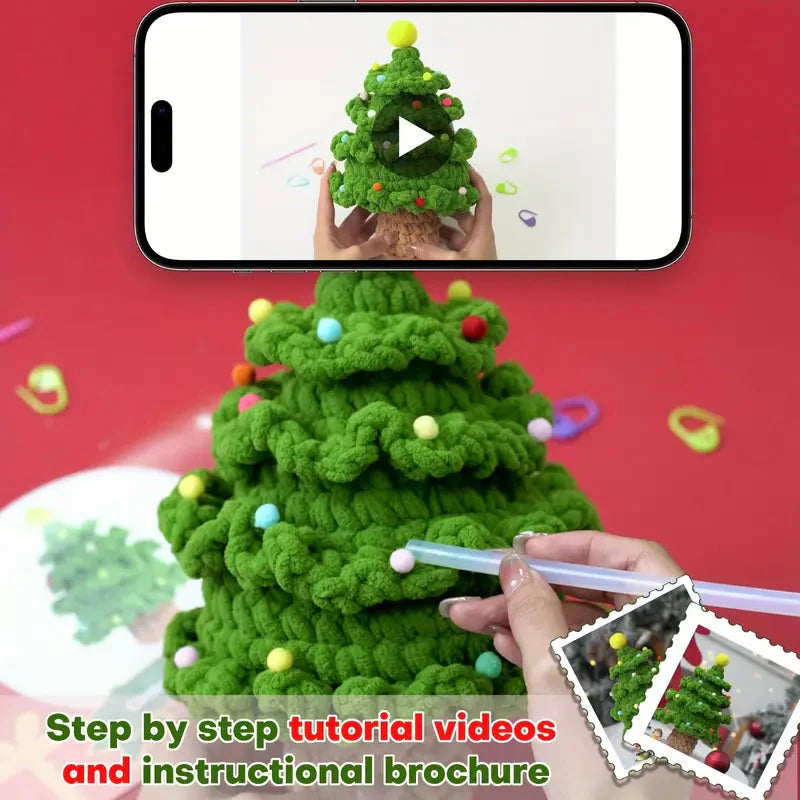 Christmas Tree Crochet Pattern DIY Kit with Tutorials