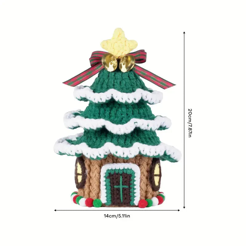 Christmas Tree House Crochet Pattern DIY Kit with Tutorials