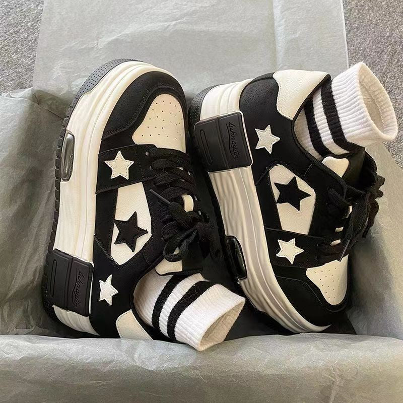 Chunky Star High Heel Sneakers