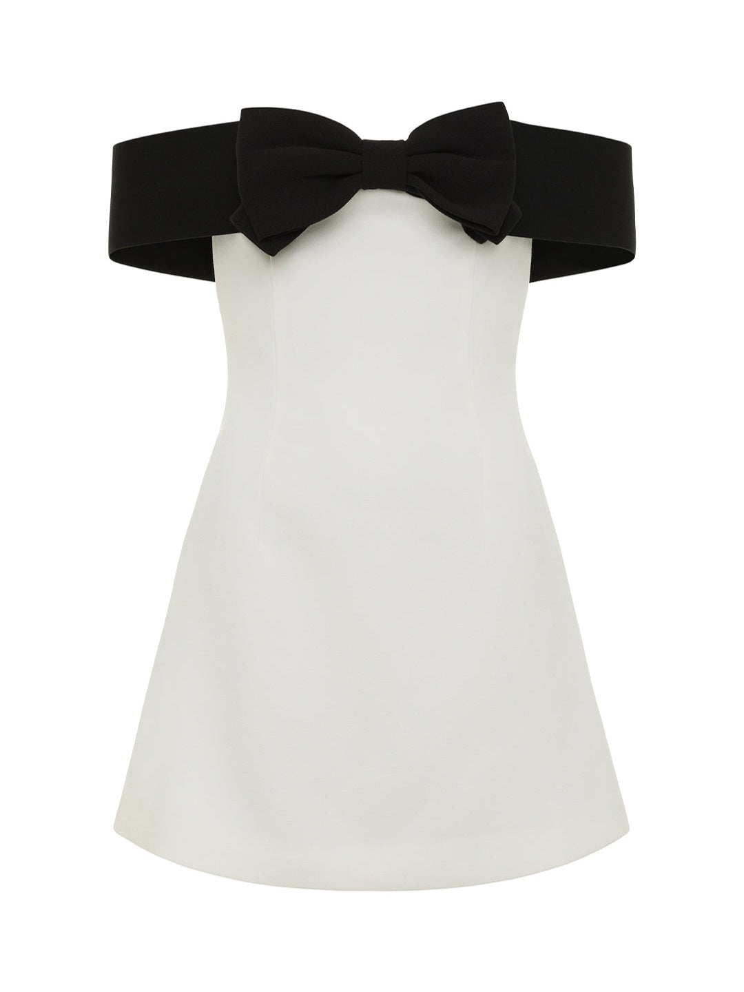 Ciara Off-White Bow Detail Mini Dress