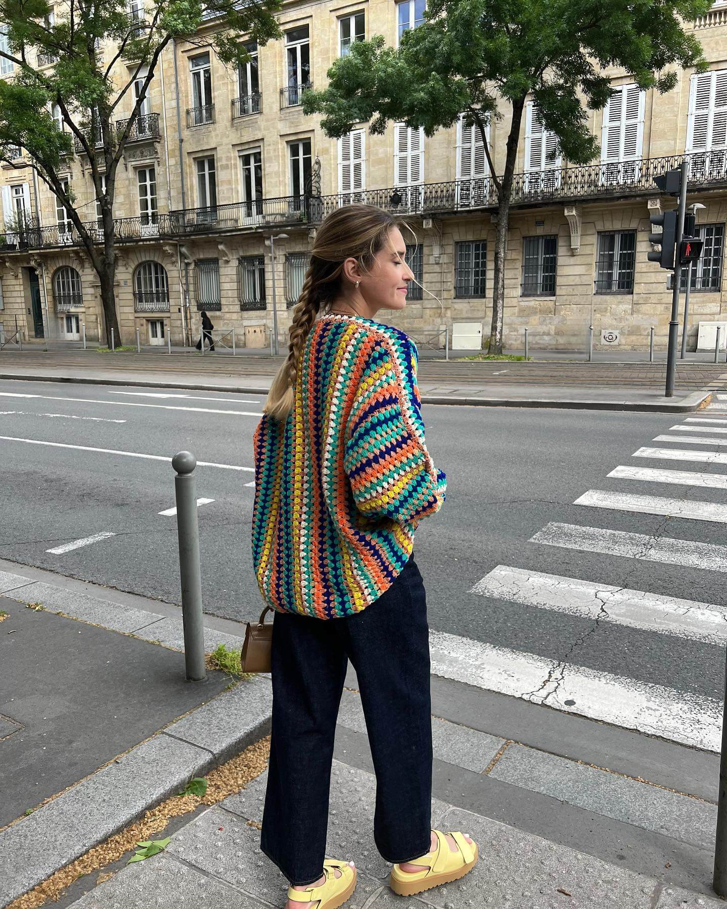 Colorful Striped Knitted Cardigan