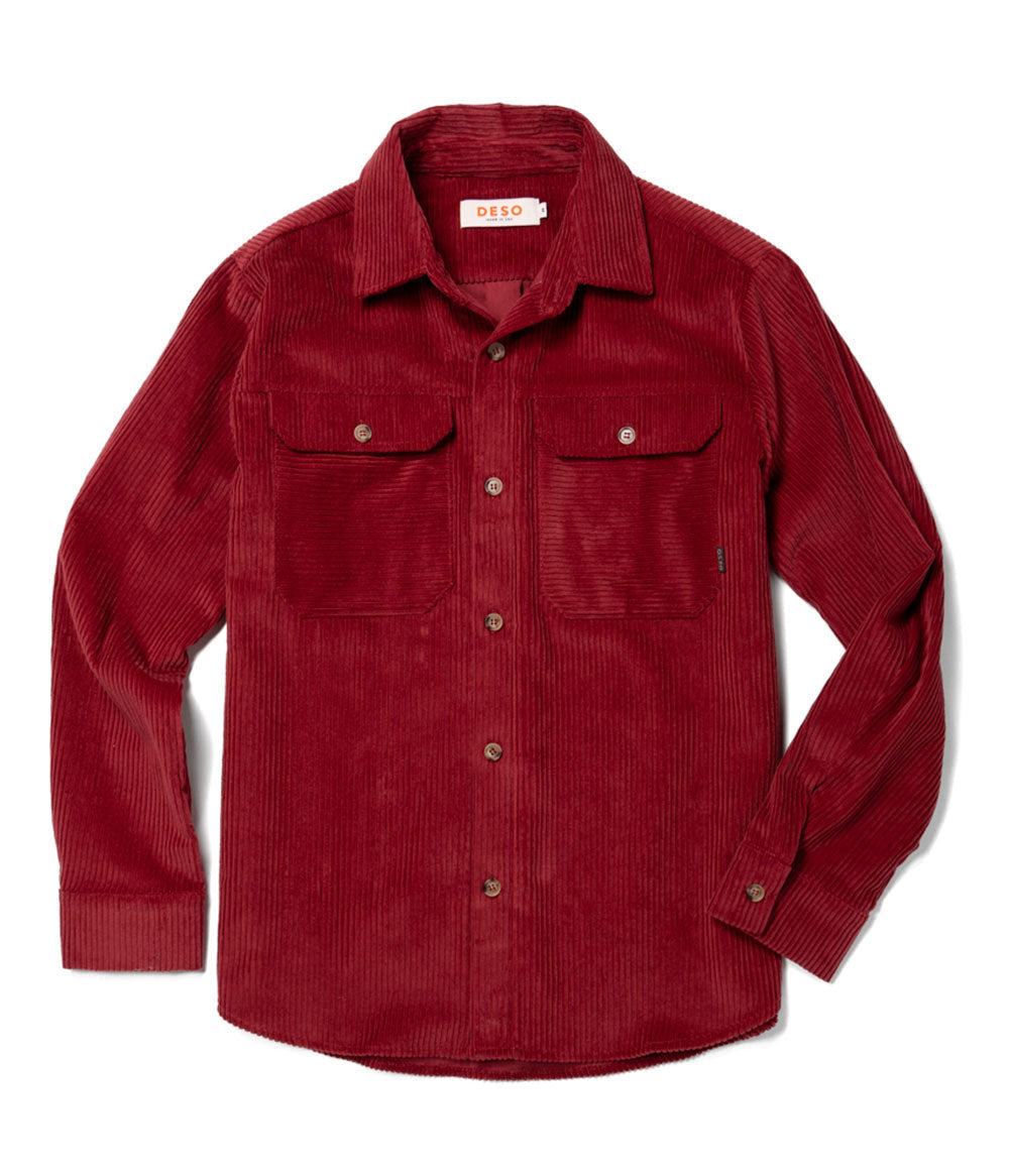 Corduroy Chest Pockets Long Sleeve Shirt