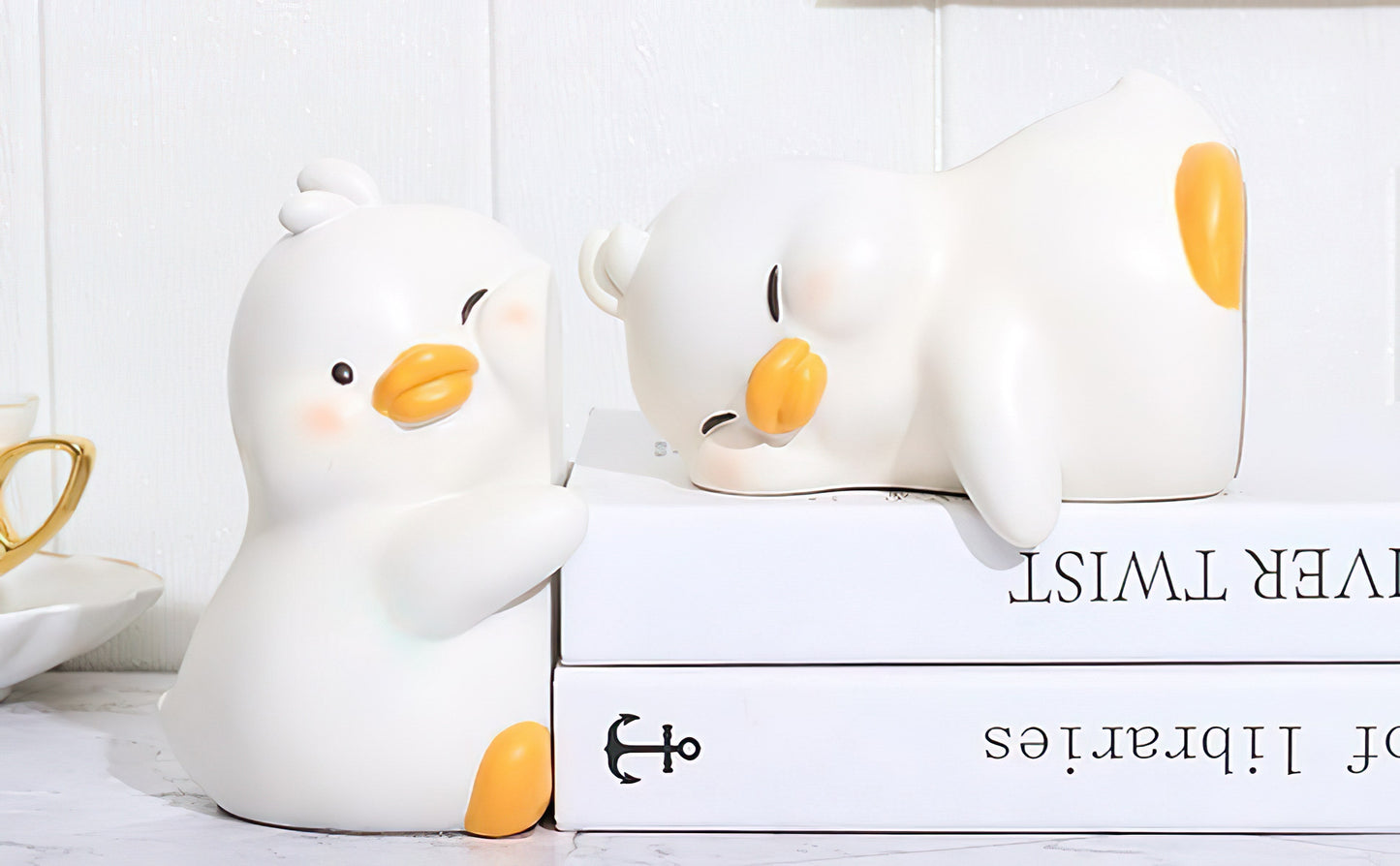 Cute Hug Ducks Bookends