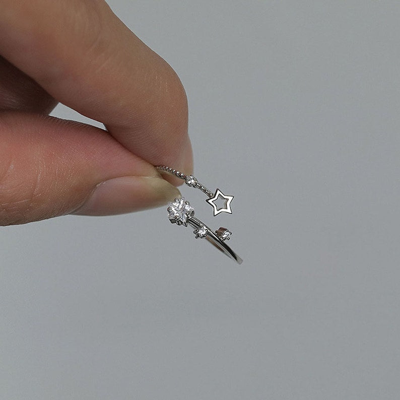 CZ Star Open Ring