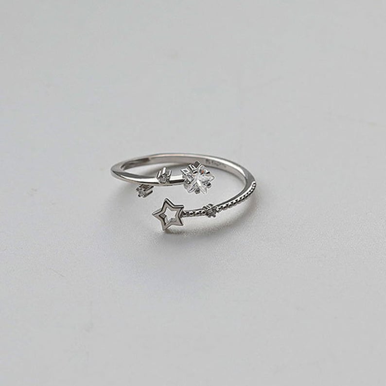 CZ Star Open Ring