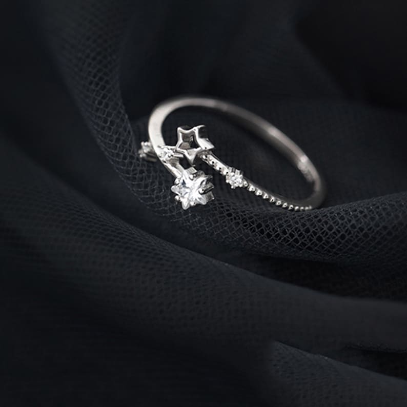 CZ Star Open Ring