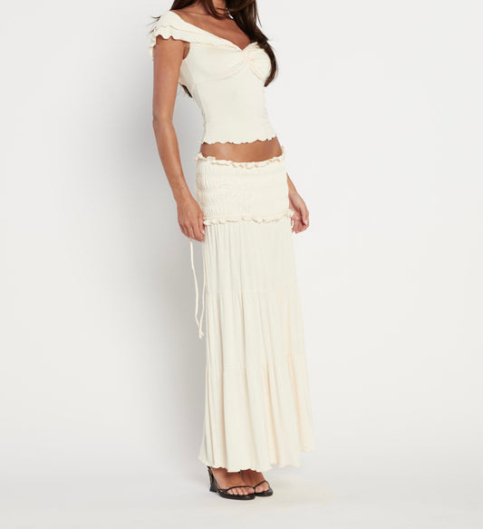 Denali Neutral Bone Top & Skirt Set