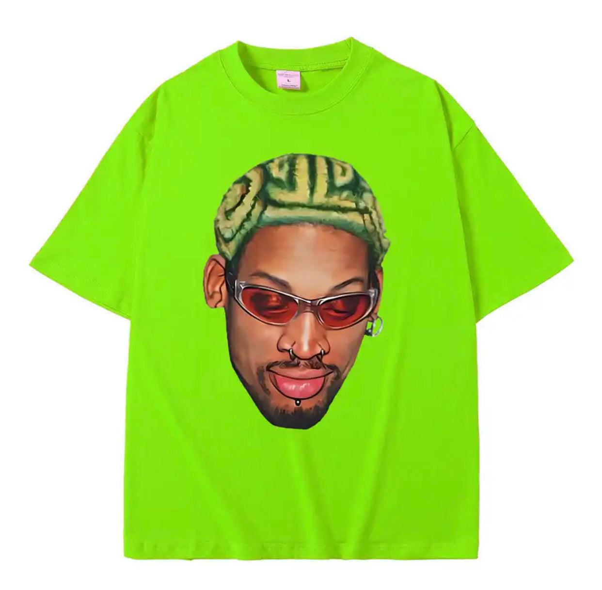 Dennis Rodman Zigzag Hair Print T-Shirt