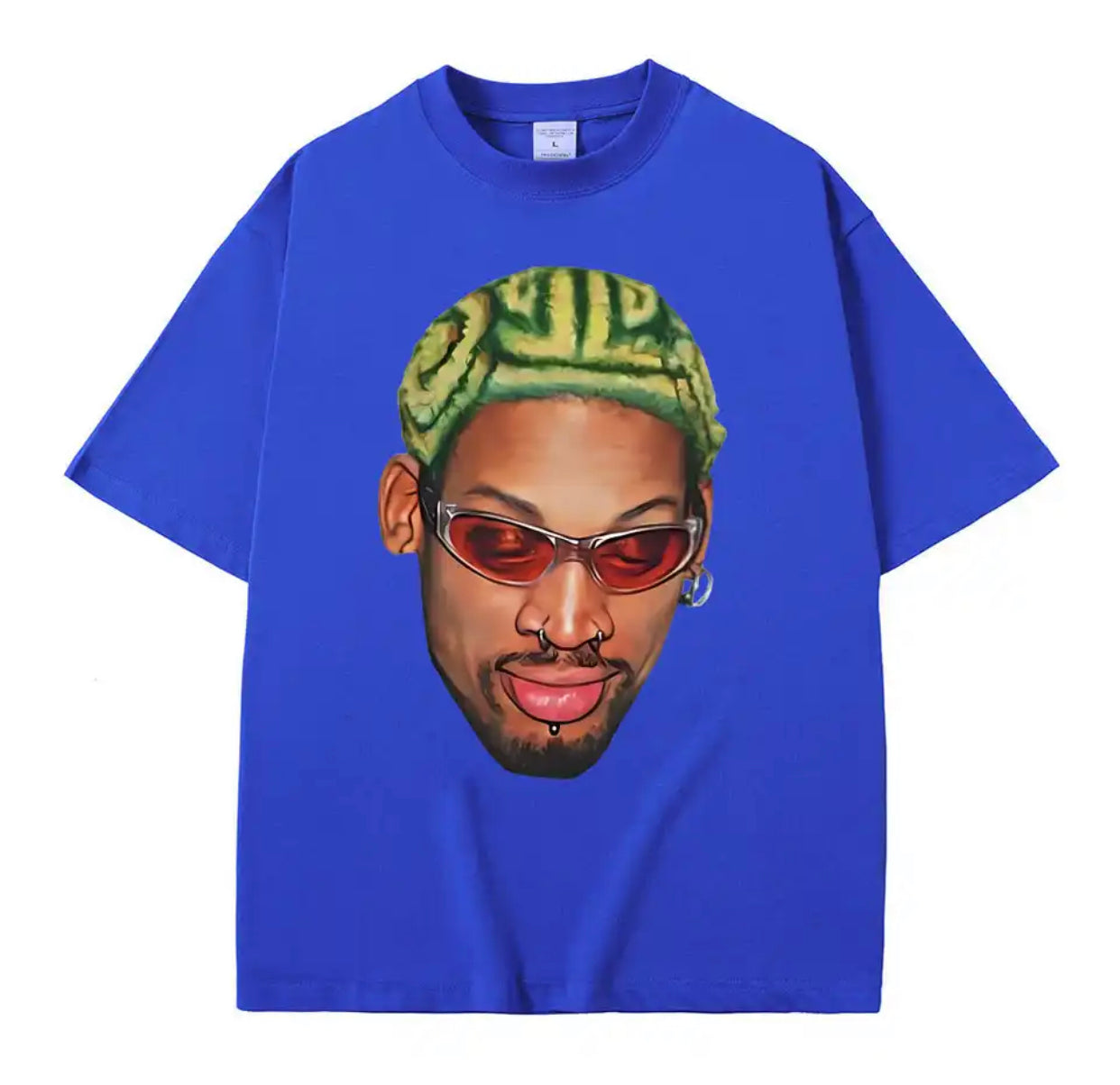 Dennis Rodman Zigzag Hair Print T-Shirt