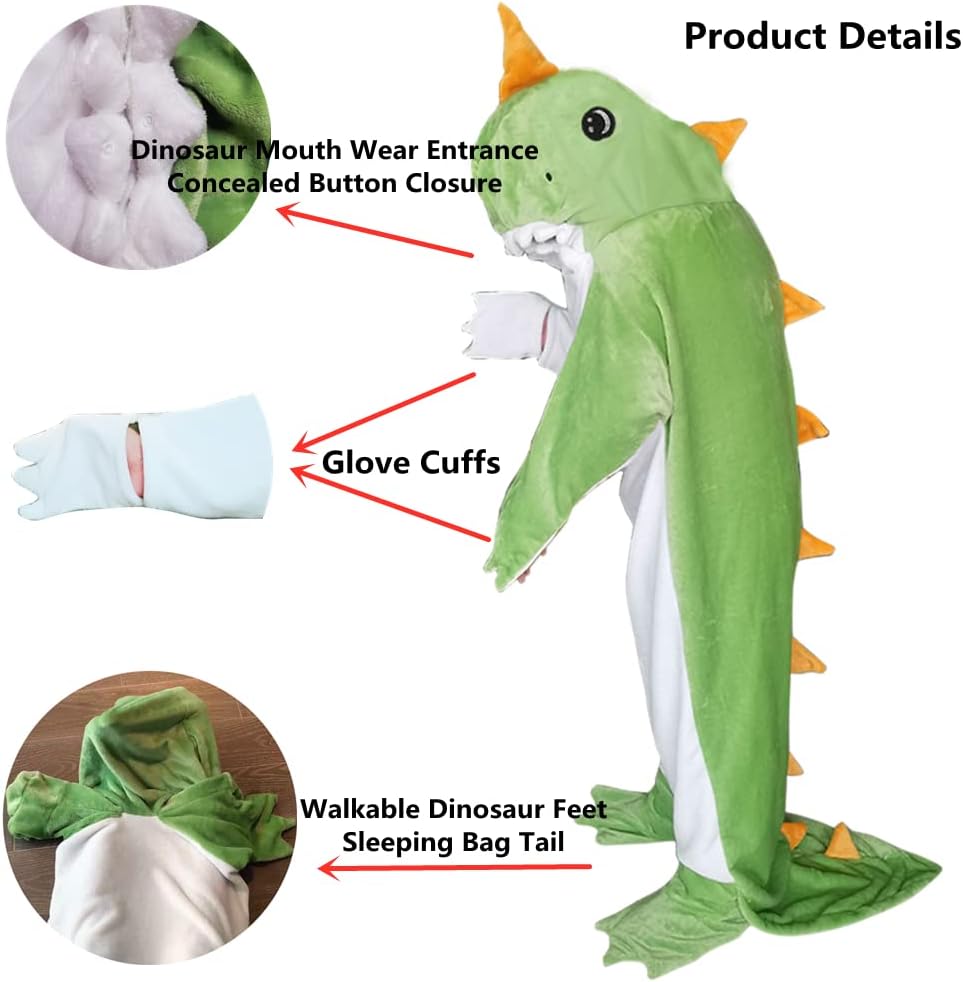 Dinosaur Hooded Blanket