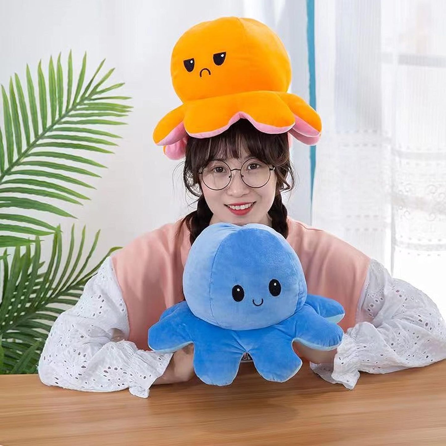 Double Sided Octopus Plush