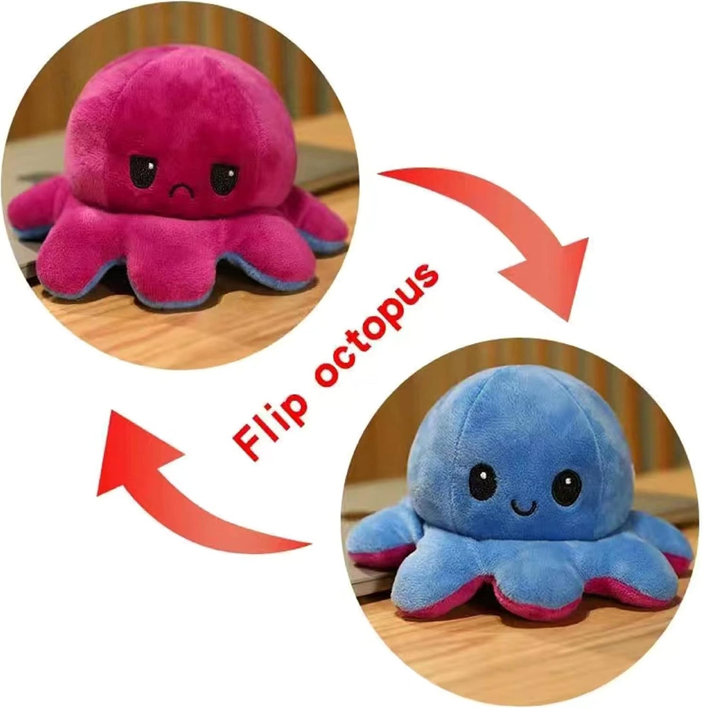 Double Sided Octopus Plush