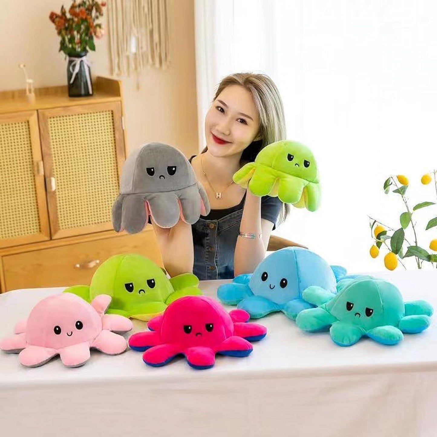 Double Sided Octopus Plush