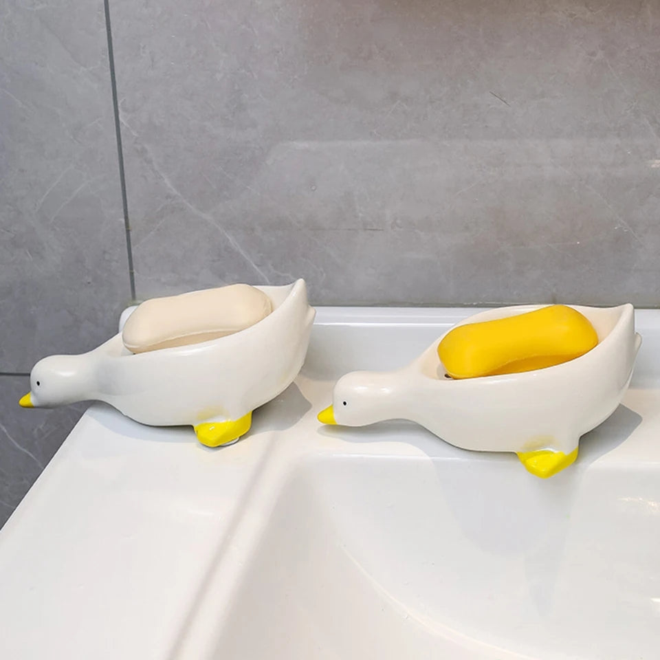 Duck Shaped Self Draining Soap Dish