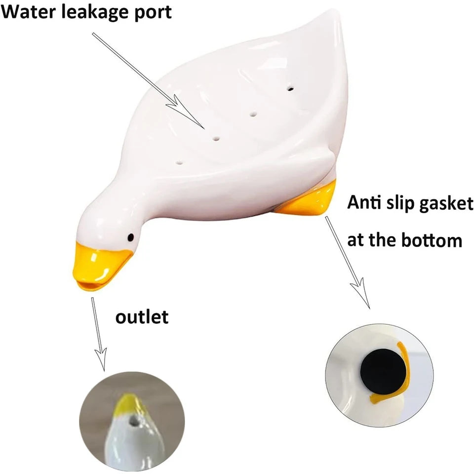 Duck Shaped Self Draining Soap Dish