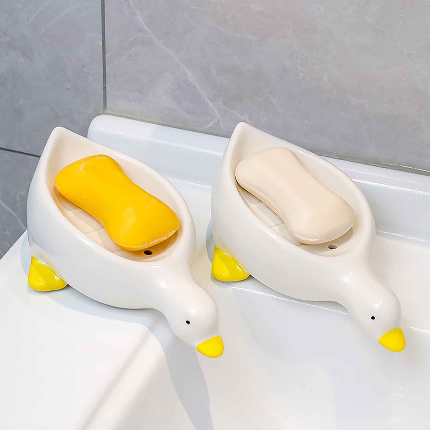 Duck Shaped Self Draining Soap Dish