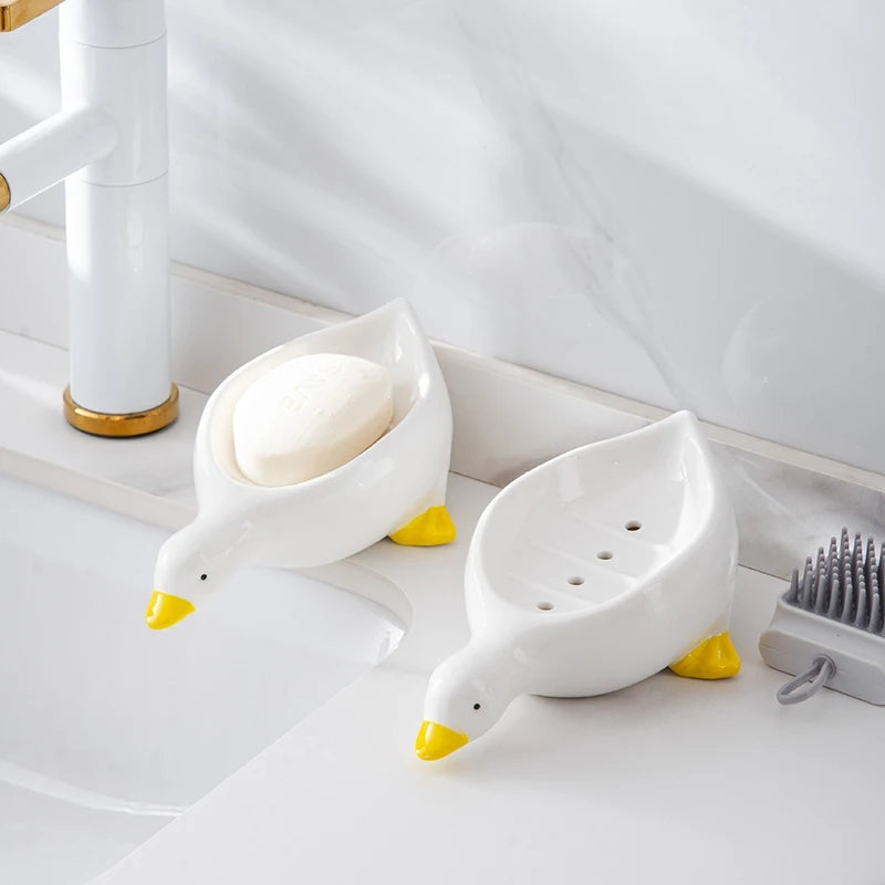 Duck Shaped Self Draining Soap Dish