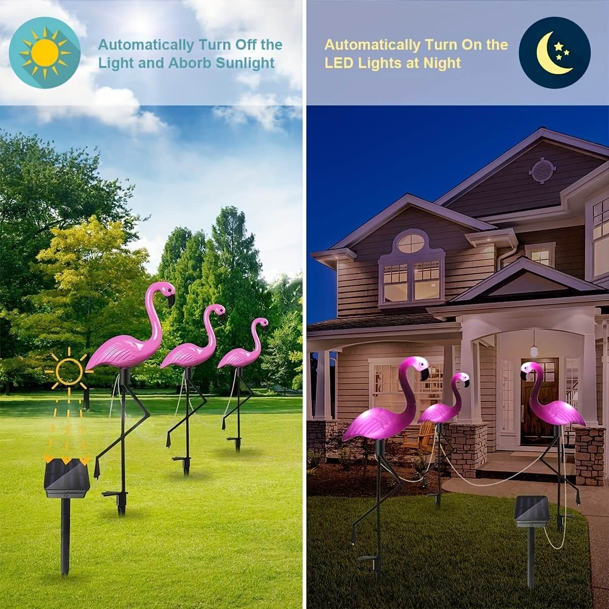 Flamingo LED Solar Stake Lights