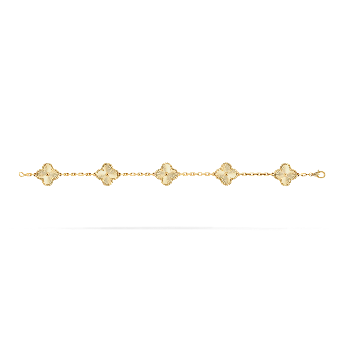 Full Gold 5 Motif Clover Bracelet