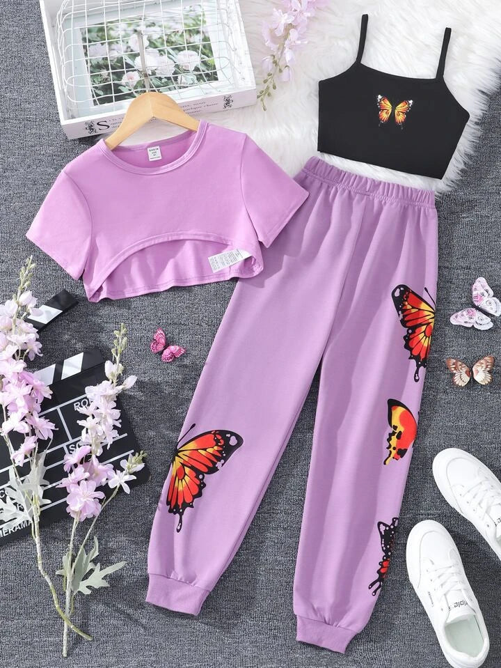 Glowing Butterfly 3pcs Outfit Set