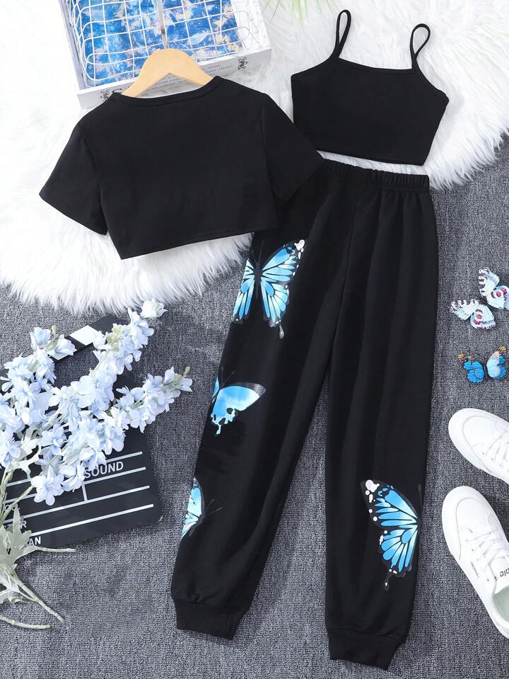 Glowing Butterfly 3pcs Outfit Set