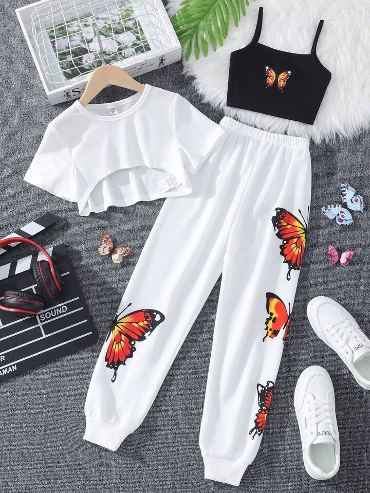 Glowing Butterfly 3pcs Outfit Set