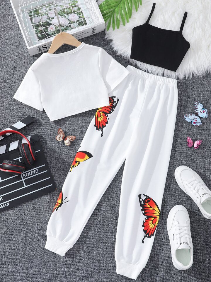 Glowing Butterfly 3pcs Outfit Set