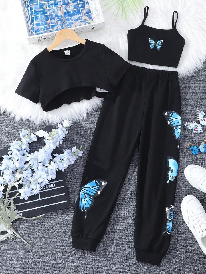 Glowing Butterfly 3pcs Outfit Set