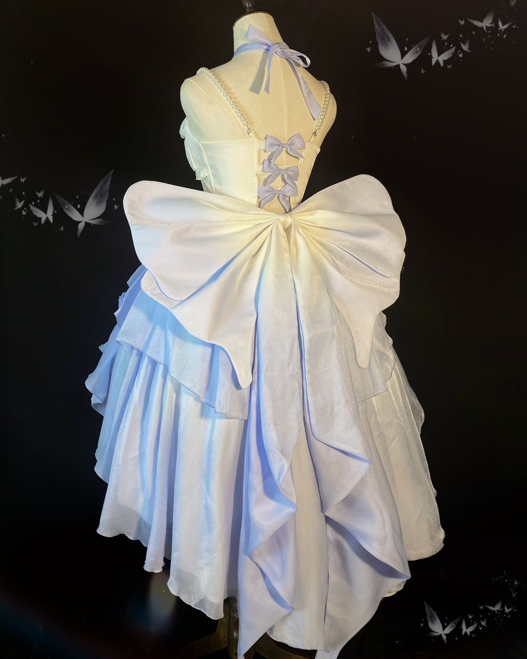 Gradient Bowknot Pearl Rosette Lolita Dress