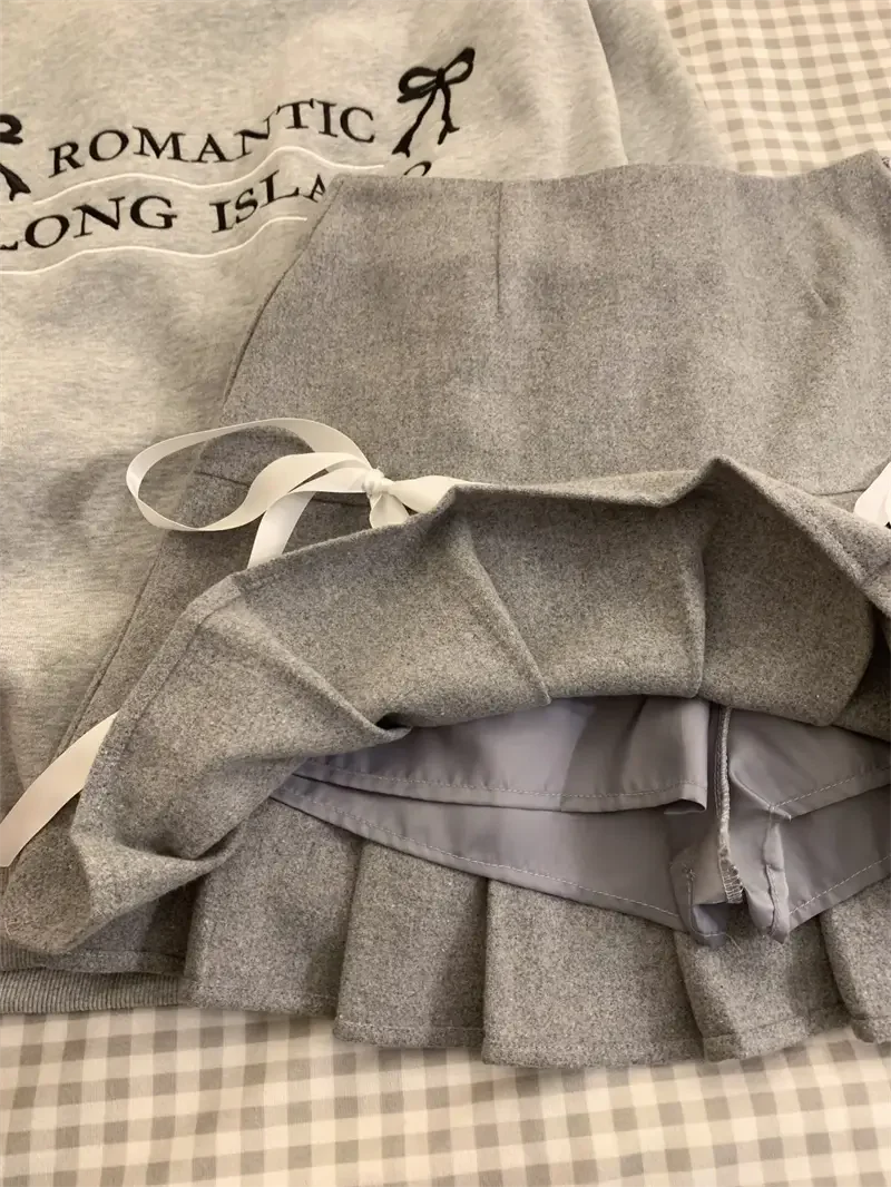 Grey Romantic Long Island Sweatshirt