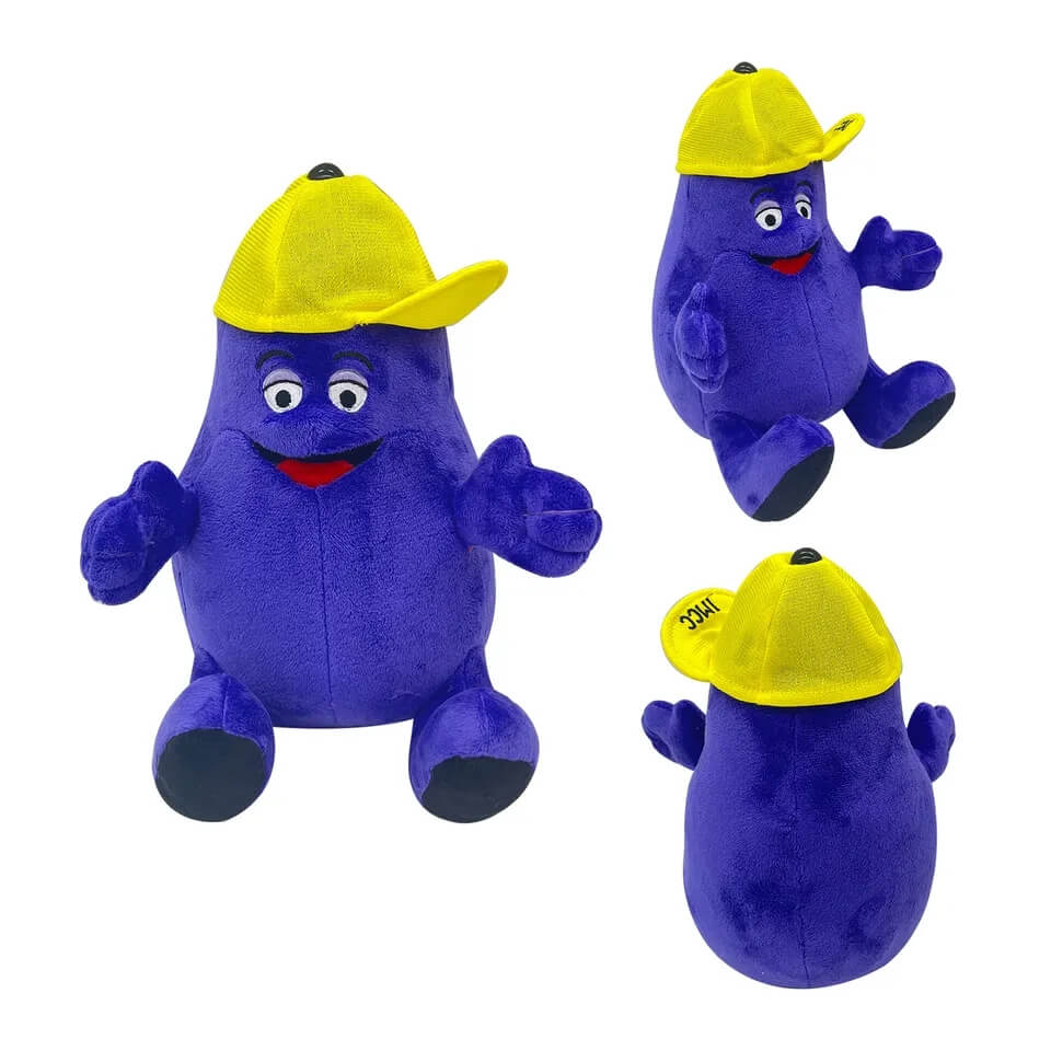 Grimace Plush with Yellow Cap