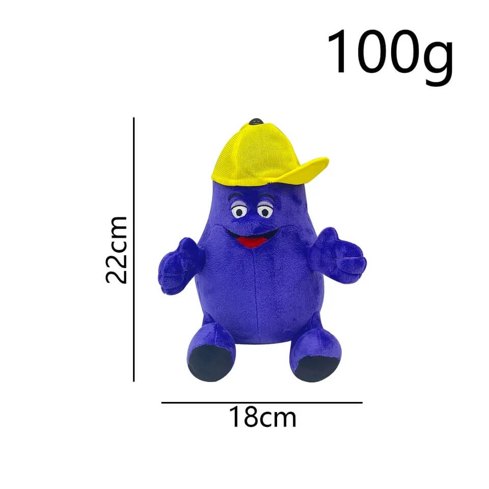 Grimace Plush with Yellow Cap