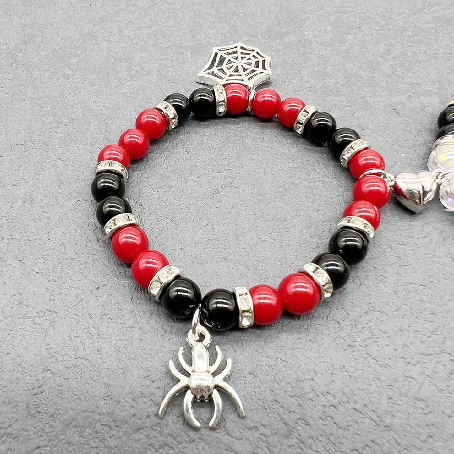 Gwen & Spidey Web Magnetic Beaded Couples Bracelets