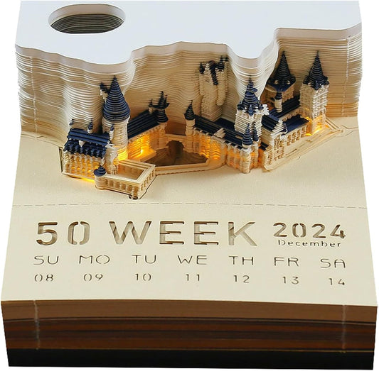 Harry Potter Hogwarts Castle 3d Calender Notepad