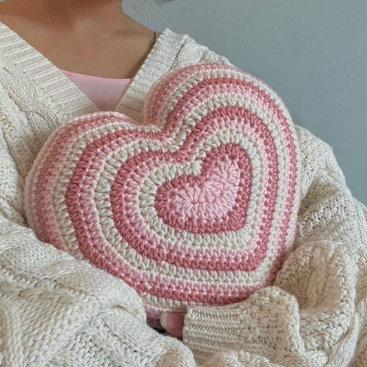 Heart Crochet Pillow