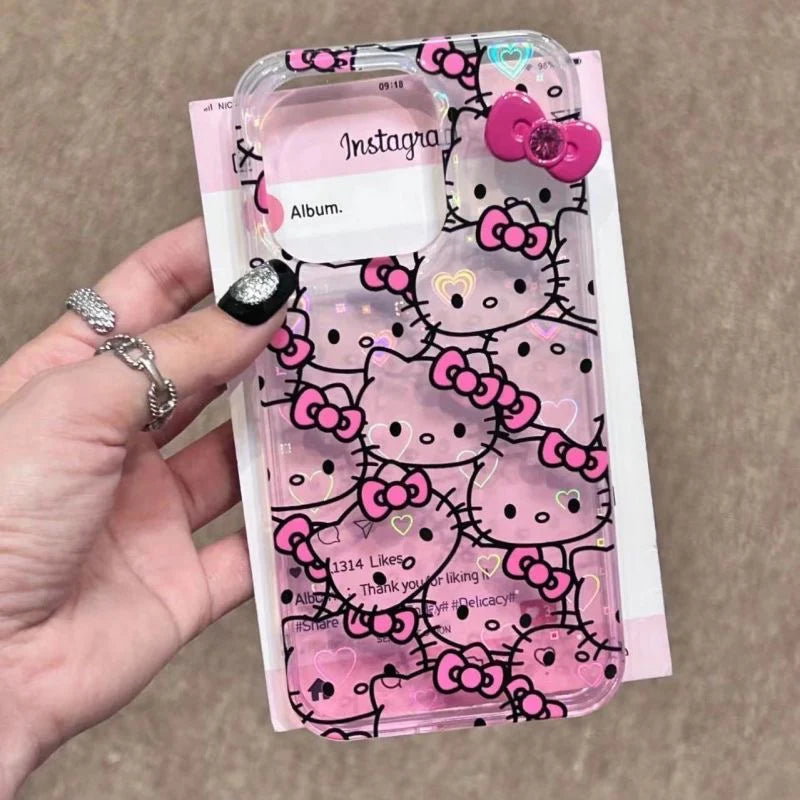 Hello Kitty Bow Holographic iPhone Case