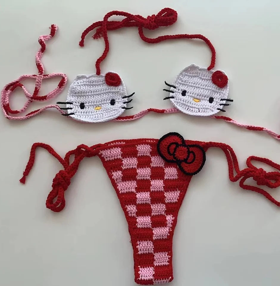 Hello Kitty Checkered Bikini