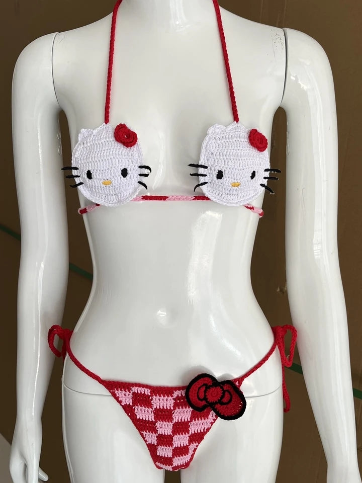 Hello Kitty Checkered Bikini