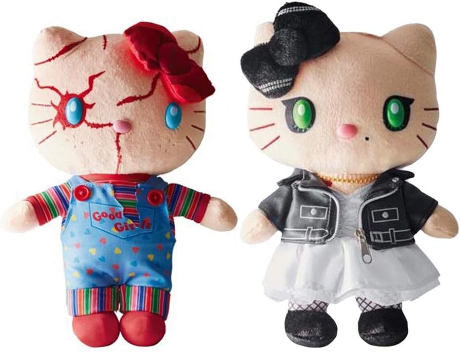 Hello Kitty Chucky & Tiffany Plushies (Set of 2)