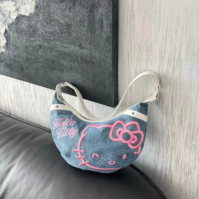 Hello Kitty Denim Shoulder Bag